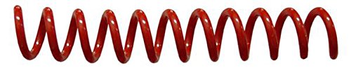 Spiral Binding Coils 6mm x 305mm (1/4 x 12-inch) 4:1 [pk of 100] Color: Standard Red (PMS 186 C)