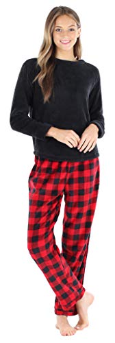 Image of PajamaMania Women's Fleece Long Sleeve Pajama PJ Set