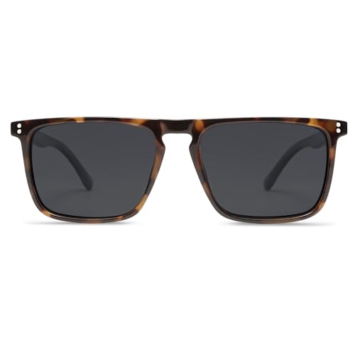 Image of VANLINKER Polarized Square Sunglasses for Men Women Dark Shades with UV Protection for Driving VL9748