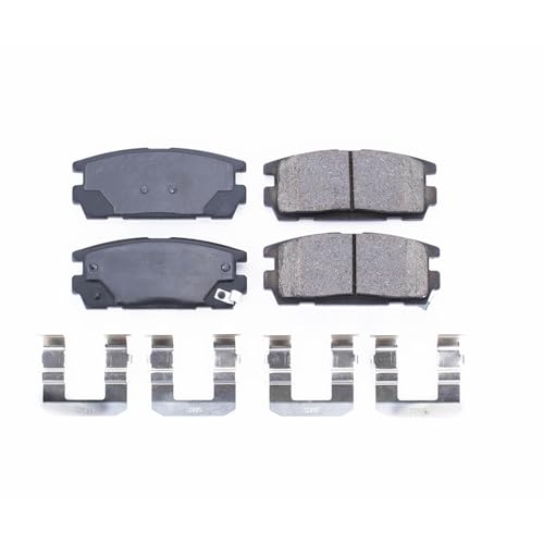 Image of PowerStop Rear Brake Pads for Chevrolet Captiva Sport 2012-15 |Equinox 2007-17 |GMC Terrain 2010-17 |Pontiac Torrent 2007-09 - Z17 Ceramic Brake Pads with Installation Hardware, 17-1275