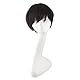 MapofBeauty 12 Zoll/30cm Cosplay Party Gerade Kurze Perücke (Braun Schwarz)