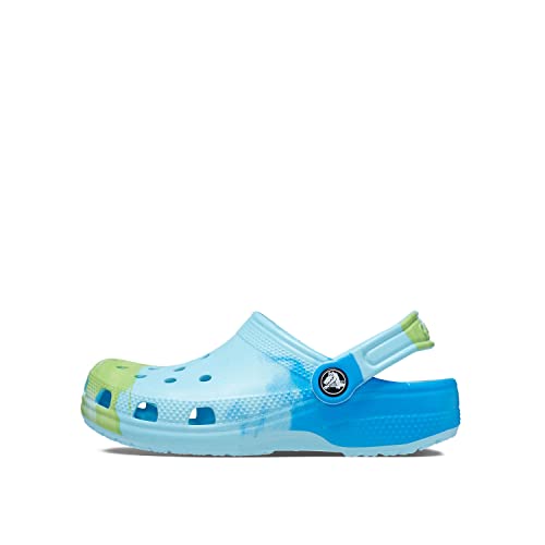 Crocs Kids' Classic Graphic Clog, Arctic/Multi, 7 US Unisex Toddler