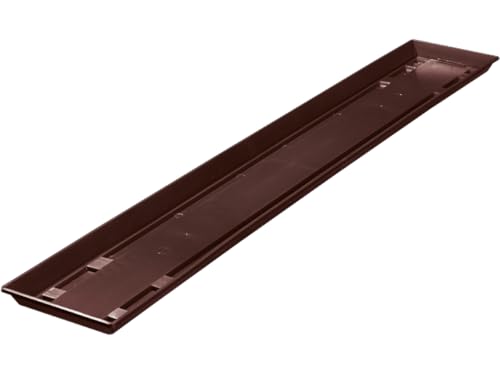 meindekoartikel Blumenkasten Untersetzer Standard aus Kunststoff - Verschiedene Größen und Farben (Breite ca. 100 cm, Braun)