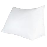 Lavish Home Alternate Reading Wedge Pillow, White