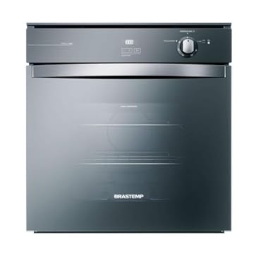 Forno de Embutir a Gás Brastemp 78 Litros Cor Inox Espelhado com Grill e Timer Touch - BOA84AR 220V