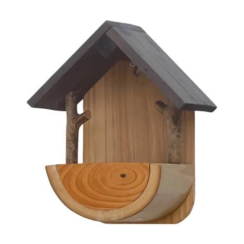 Bird Table | Wooden Bird Feeder - Wall-mounted Weatherproof For Patio Home Outdoor Inside Watching Viewing Feeding Finch Hummingbirds Aviary