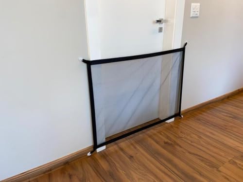 Petlon Proteção De Porta Tela Grade Pet Cachorro Gato Cães Nylon Preto Grande