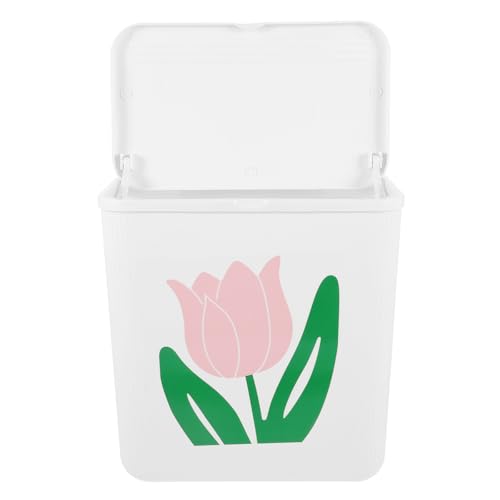 Caneca de basura de cocina colgable con tapa UPKOCH