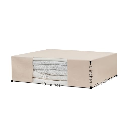 Clothes Storage Bags - 100% Cotton Canvas Sweater Storage Bags with Zipper - Reusable, Washable, Breathable, and Moth Proof Garment Bags - Convenient and Easy to Carry and Organize (2 Bags) thumbnail 3