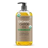 Majestic Pure USDA Organic Castor Oil, 100% Pure & Natural Body Oil -8 FlOz