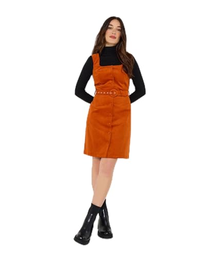 Joe Browns Damen Autumn Orange Cord Pinafore Dress Kleid, 36