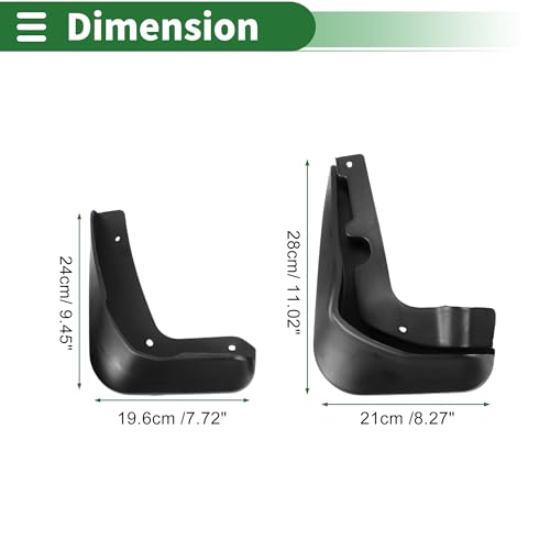 Image of Motoforti Mud Flaps Splash Guards Mud Guards for Ford Focus (Saloon) 2012-2018 W /Mount Accessories