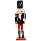 DRESSOOS Holz Nussknacker Weihnachtsdekor Schreibtischornament Nussknacker Soldat...