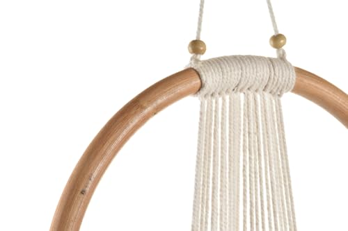 Décoration suspendue en macramé rotin et coton 30x110 cm chic