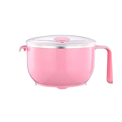 Knokr Bowls, Large Capacity Stainless Steel Instant Noodle Bowl,Lunch Box With Lid Food Cup Salad Bowl (Color : 4) #TOP3