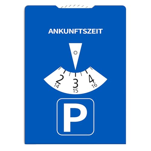 kinoco Parkscheibe aus Pappe, StVO-konform, 11 x 15 cm - Umweltfreundlich & strapazierfähig für Auto, LKW, Wohnmobile