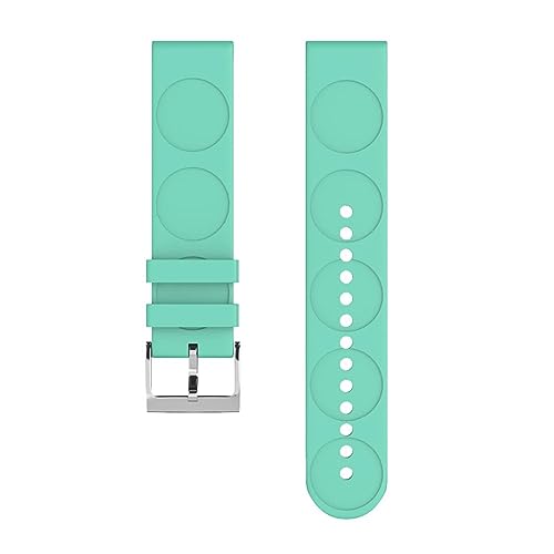 Bracelet montre silicone souple couleur Mint 20 mm ultra léger et résistant