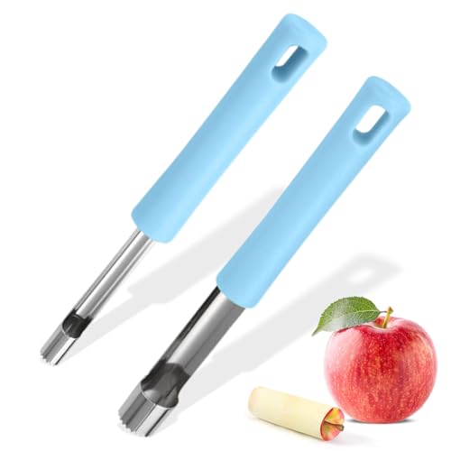 Apfelentkerner, 2 Stück, Handlicher Apfelausstecher, Entfernt Kerne von Äpfeln & Birnen, Küchenhelfer, Apfelstecher, Apfel Entkerner für Bratapfel und Apfelkuchen und zum Backen, Ø 1,0/2,0 cm
