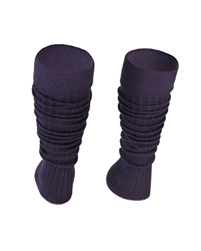 Ateena Stulpen Damen aus Baumwolle, Warm und Bequem Beinlinge, Sportgeschenk, Beinwärmer fur Damen, Beinstulpen in Einheitsgröße, Dunkelviolett