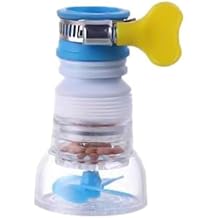 Blue 360 Degree Rotating Faucet Aerator Telescopic Anti-Splash Water- Saving Tap Sprayer, Tap Nozzle With Filter Tip Faucet Adapter for Kitchen Bathroom Faucet Parts Water Filtration and Softeners