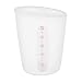EXCEART Visible Measuring Cup Resin Measuring Beaker Silicone Beaker Nonstick Silicone Mixing Cups Liquid Container with Graduations Silicone Containers White Glass Measuring Bucket