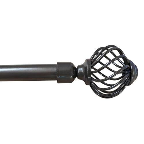 Tringle à rideaux télescopique extensible en fer robuste avec embouts - 3