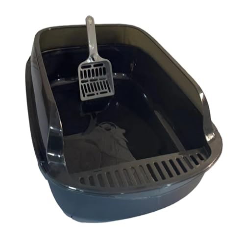 Caja de arena abierta para gatos Baoblaze negro