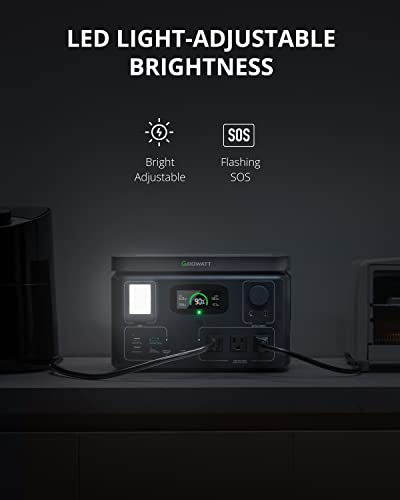 Growatt Portable Power Station Generators: Vita550 Solar Generator (Solar Panel Optional) With 538Wh Lifepo4 Battery,1 Hour Fast Charging, 600W (1200W Surge) Output For Outdoor Camping/Rvs/Home Use #TOP7