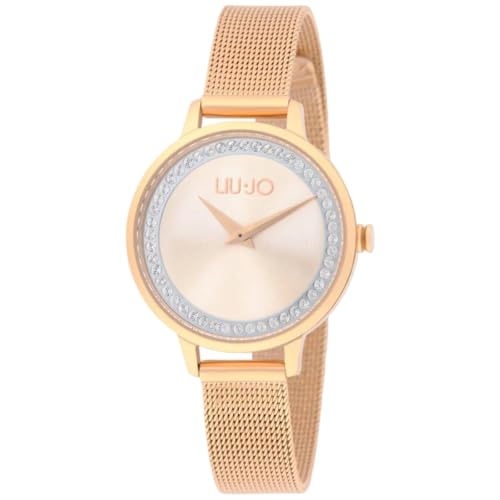Liu Jo - Orologio Elegante da donna al quarzo con zirconi - Modello Casual Shine TLJ2589 - Orologio con cinturino in acciaio maglia mesh regolabile