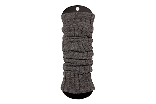 ATEENA Calentadores Largas de Punto de Lana Para Mujeres y Niñas, Puños de Tobillo, Calcetines Altos Hasta la Rodilla sin Pies, Circunferencia Máx de Pantorrillas 40cm, de largo 60cm, Gris oscuro