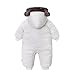 New Upgraded Baby Winter Outdoor Activities Snowsuit Kids Thicken Quilted Thermal Fashion Toddler Infants Hooded Snow Suit（White,12-18Months）