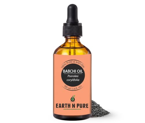 Image of Earth N Pure Babchi Oil (Psoralea Corylifolia) | Cold pressed and Undiluted For Skin, Pigmentation, Vitiligo & Uneven Skin Tone - 100ML