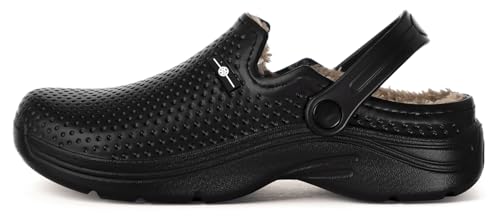 Men's Women's Lined Clogs Winter Waterproof Slippers Slip On Garden Shoes Non-Slip Home House Slipper Indoor Outdoor Mules with Soft Fleece Lining2