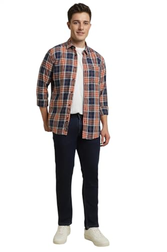 Image of Allen Solly Men's Cotton Checkered Regular Fit Shirt