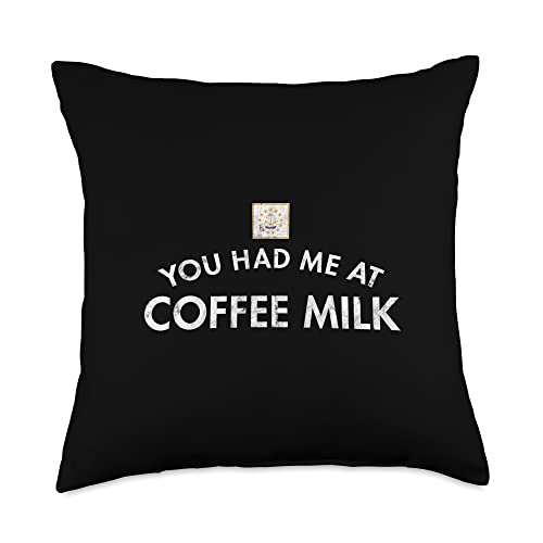 Coffee Milk Rhode Island Throw Pillow