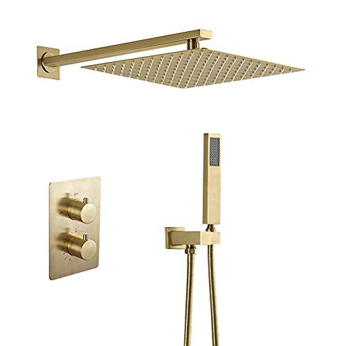 Système de douche thermostatique anti-brûlure avec robinets en laiton et box LWX