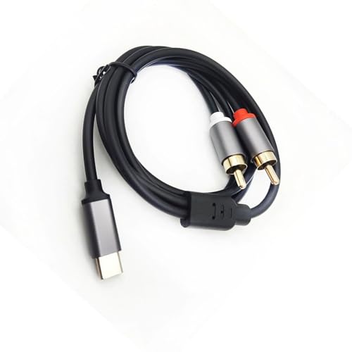 Cable convertidor Tipo C a 2RCA de alta conductividad para un audio claro de ordenador