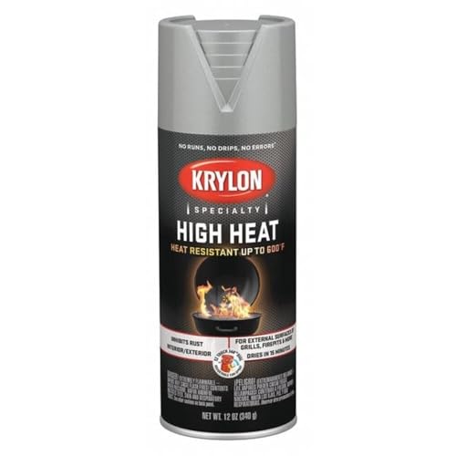 Krylon Metallic Spray Paint, Aluminum, Metallic, Solvent, 12 oz K01407777-1 Each