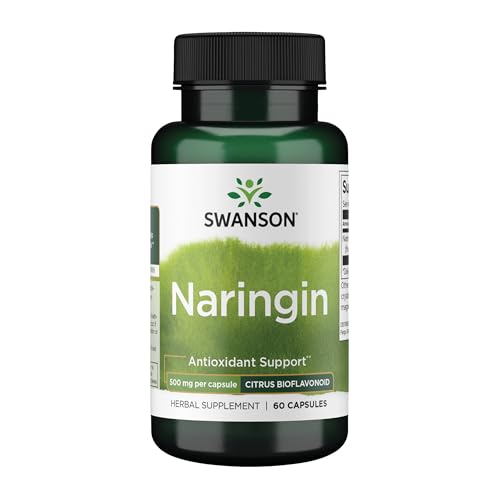 Swanson Naringin Citrus Bioflavonoid Antioxidant Supplement for Adults Seeking Enhanced Vitamin C Benefits - 500 mg (60 Capsules)