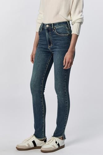 DEAR JOHN Stella Women's Jeans Straight Leg High Rise Ankle Slim3