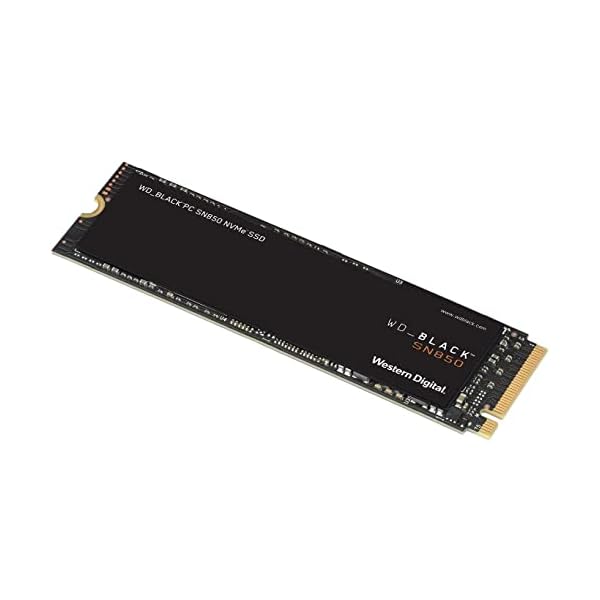 WD Black SN850 M.2 NVMe SSD, PCIe Gen 4.0, 1TB, Up to 7,000 MB/s Read and 5,300 MB/s Write