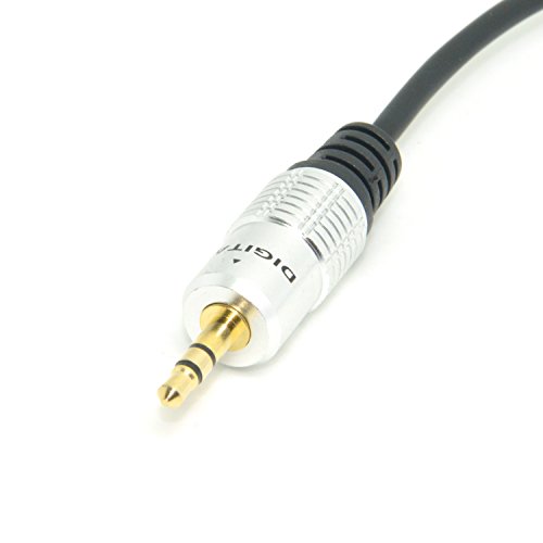 Adaptador de audio auxiliar 6.35mm hembra a 3.5mm macho 20cm miniatura 4