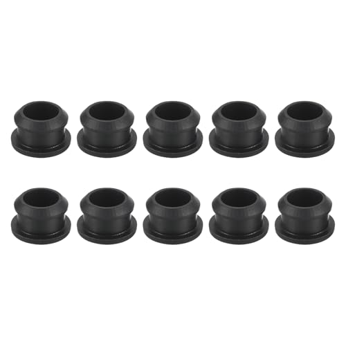 Image of Snap in Locking Hole Plugs Rubber Panel Seal Cover Drilled Silicone Caps, [for Kitchen Rubber, Waterproof Sealing Plugs] - 15mm /0.59in /Black /10Pcs