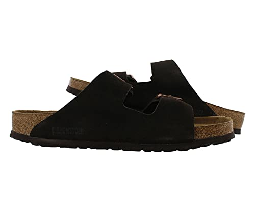 Image of Birkenstock Arizona Suede Unisex Shoes Size 11, Color: Mocha-Brown