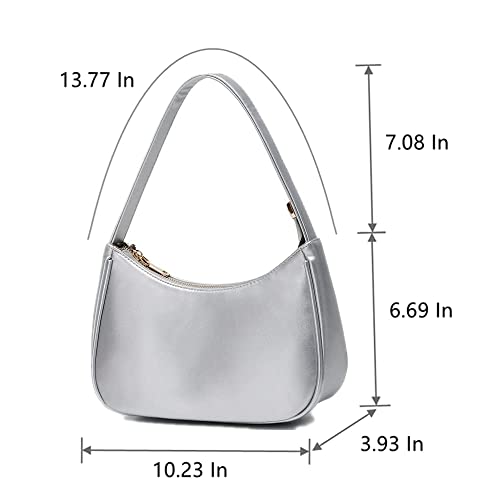Image of CYHTWSDJ Shoulder Bags for Women, Cute Hobo Tote Handbag Mini Clutch Purse with Zipper Closure