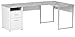 Monarch Specialties Computer Desk Left or Right Facing White / Cement-Look 80