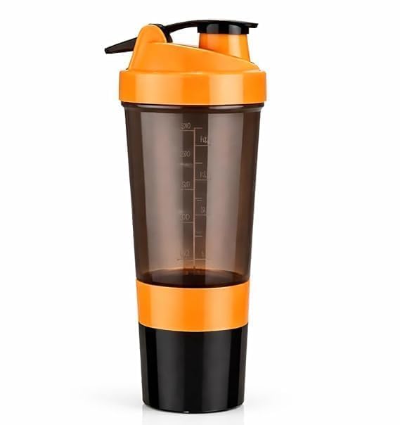 Premium Protein Shaker Bottle with Mixing Ball & Storage Compartment – Leakproof Gym Shaker Cup with Measurement Markings-image-42