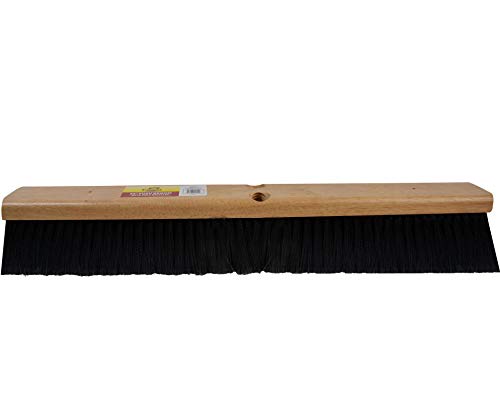 Bristles 4036 36” Indoor Push Broom Head – Heavy Duty Hardwood Block, Flagged