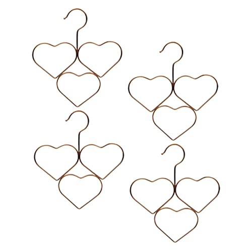 Amosfun 4pezzi Grucce Forma Per Sciarpe Organizer Per Cravatte e Cinture Appendiabiti Per Armadio e Casa