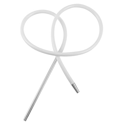 Conijiwadi Shisha Schlauch Aluminium Vorbau Silikon Shisha-Schlauch Shisha Wasserpfeife Party Bar Supplies 1.8M, Weiss